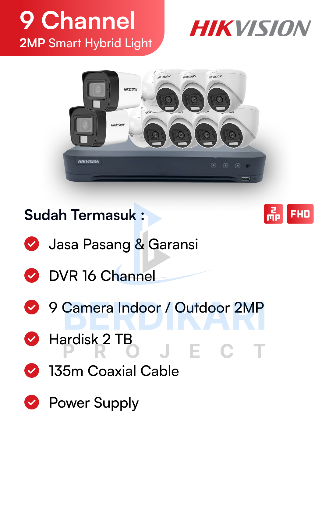 Paket CCTV Hikvision Basic 2MP