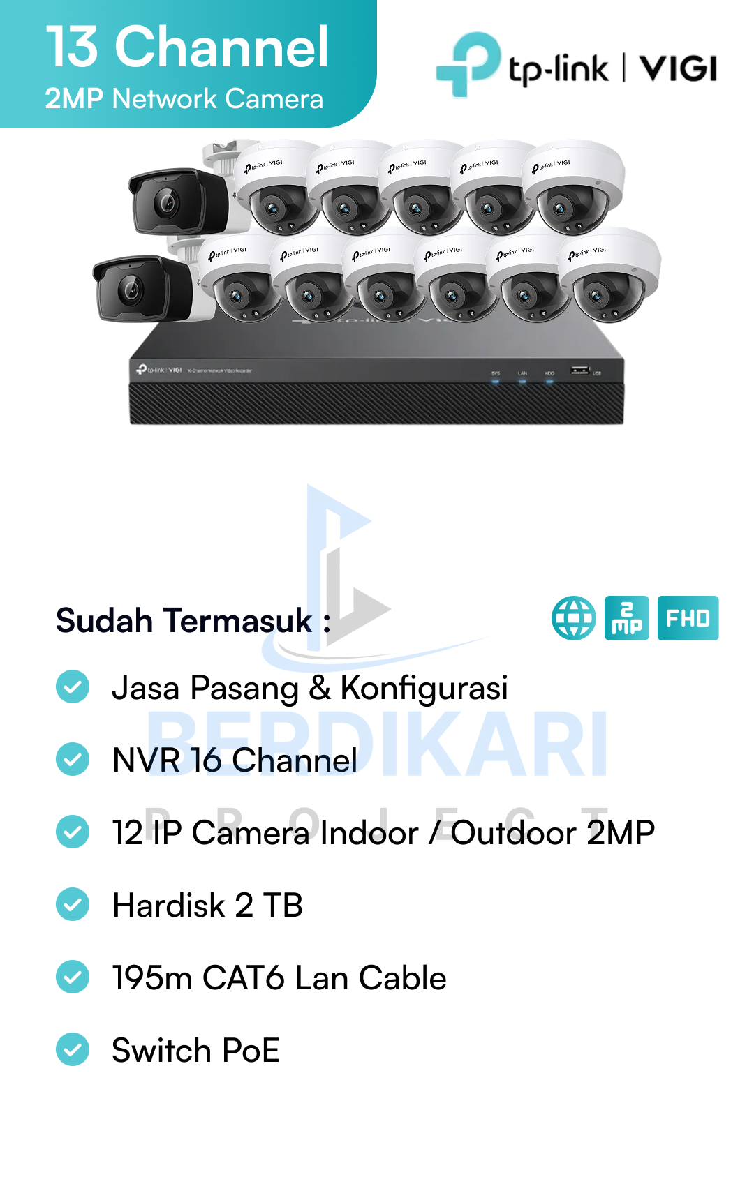 Paket CCTV Vigi IP Cam 2MP
