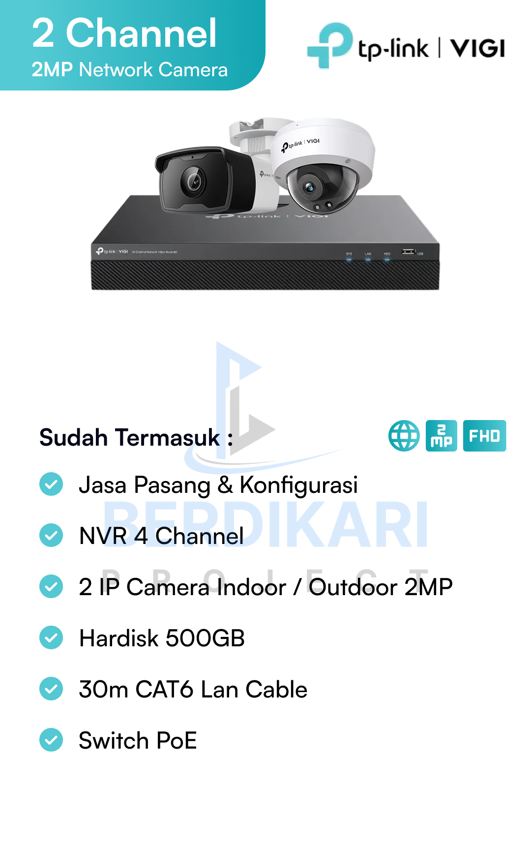Paket CCTV Vigi IP Cam 2MP