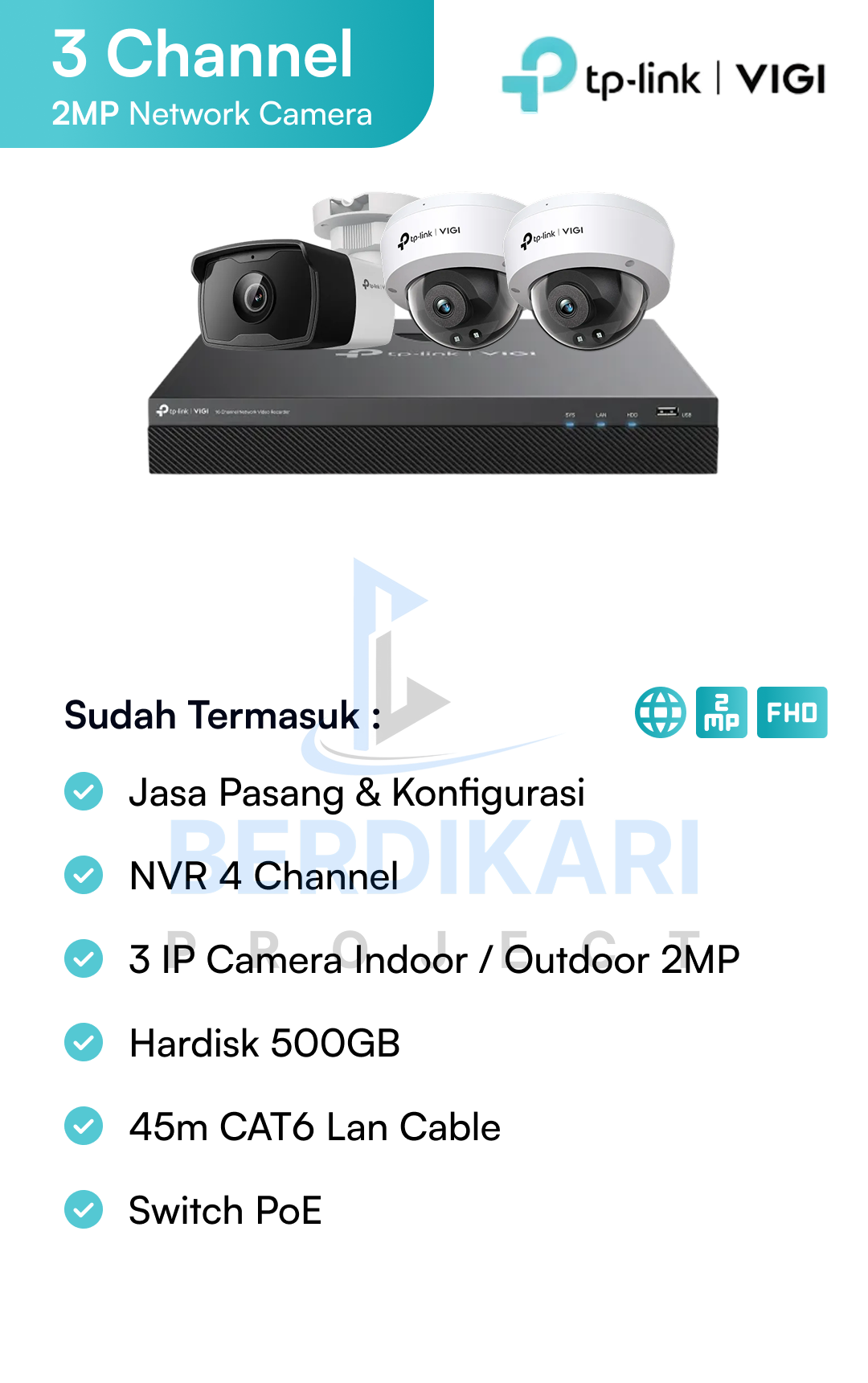 Paket CCTV Vigi IP Cam 2MP
