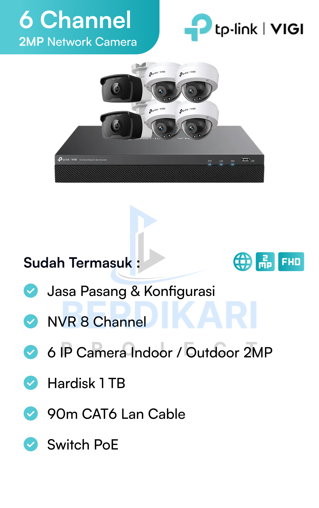 Paket CCTV Vigi IP Cam 2MP