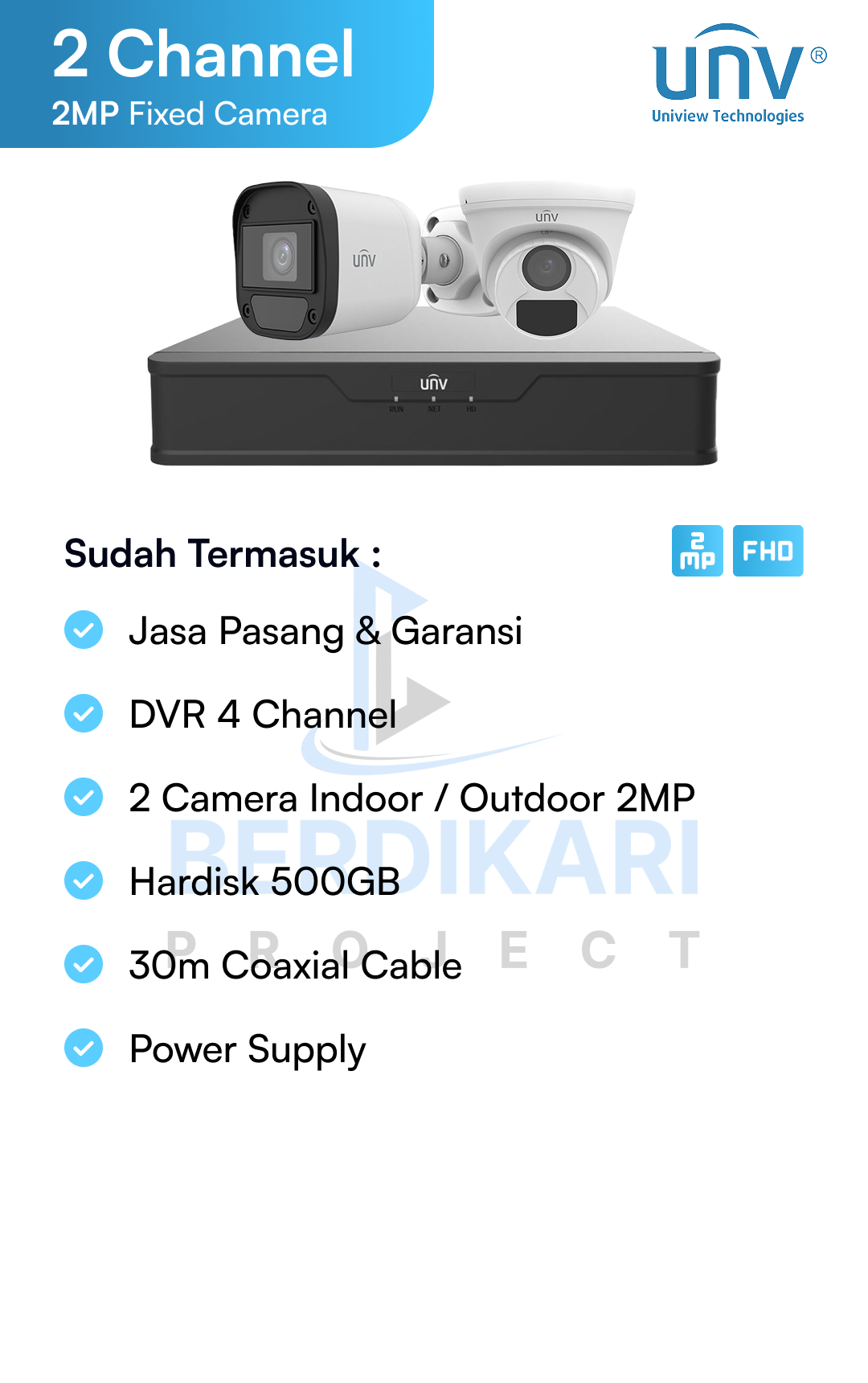 Paket CCTV unv Basic 2MP